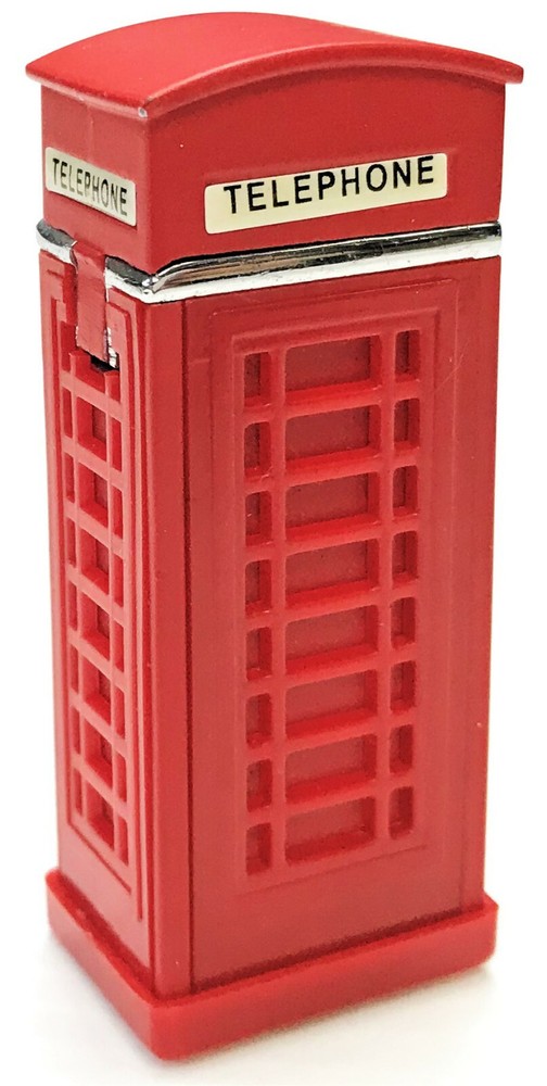 Eclipse Collectible Novelty Phone Booth Design Windproof Refillable Lighter 1394