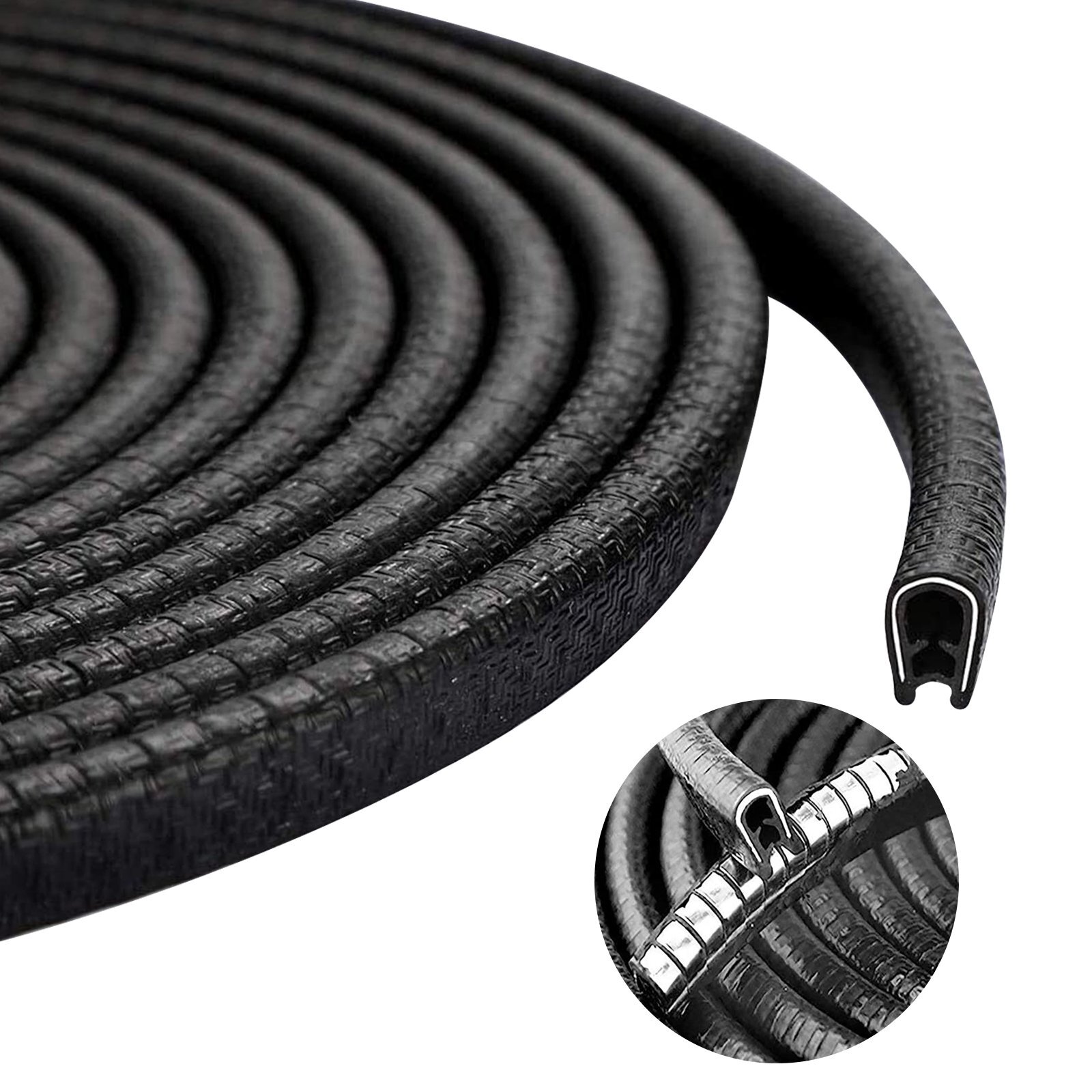 20ft U Shape Car Door Edge Guard Molding Trim Rubber Edge Strip Seal Protector