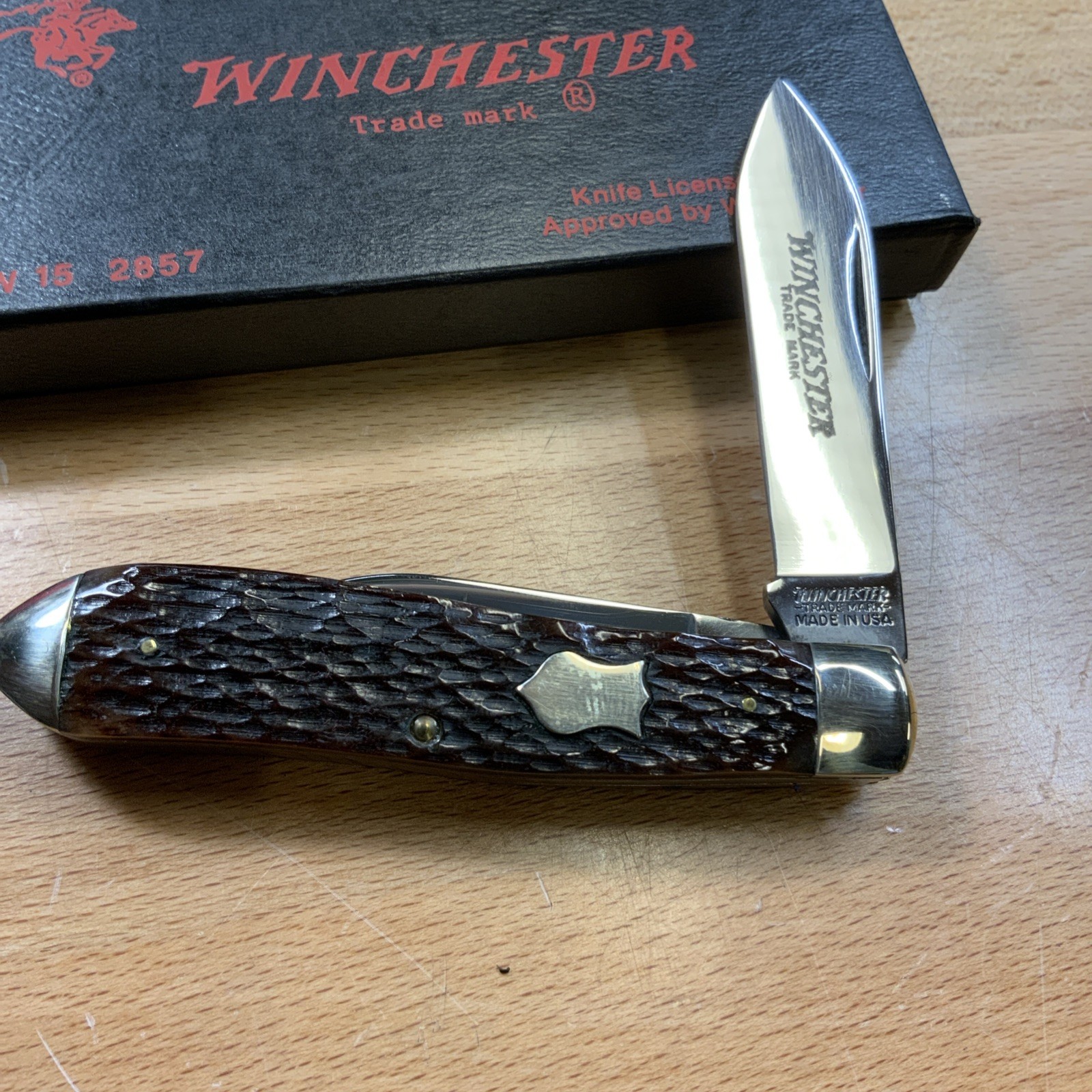 Winchester Torpedo Jack 2857 Two Blade , Original Box Excellent 1987 Made In USA