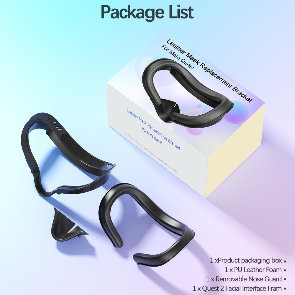 Cushion Pad for Meta Quest 2 VR Interface PU Leather Foam for Oculus Quest 2 ...