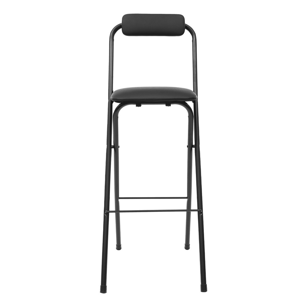 70cm Folding Bar Stool with Backrest, Tall Foldable Stool Chair Portable 1 Pc
