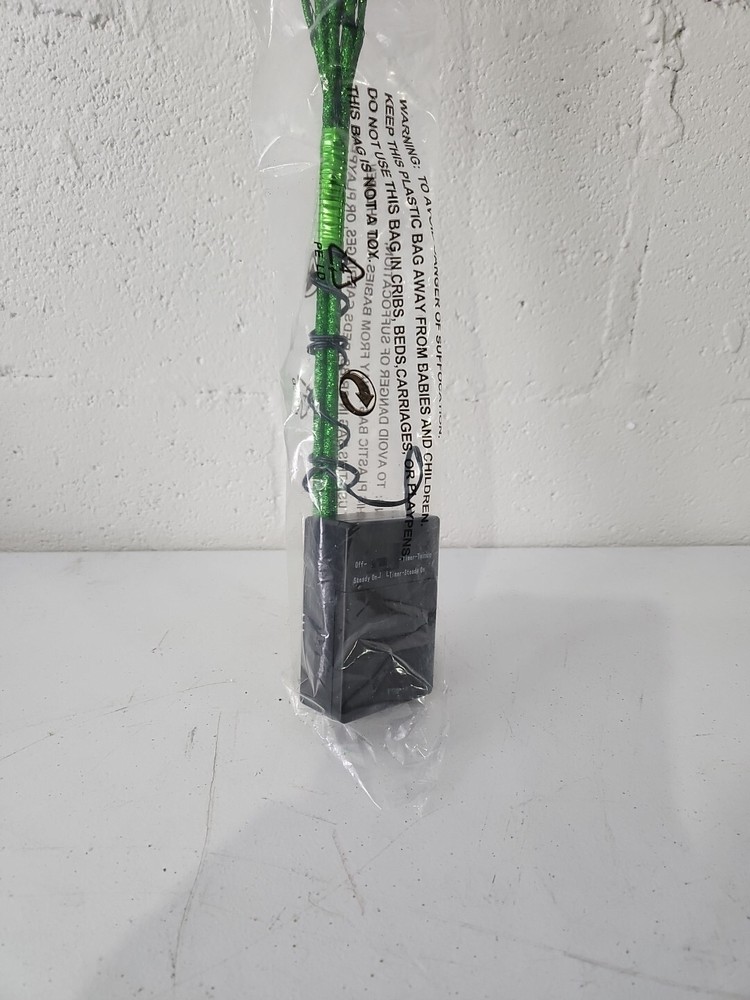 Bethleham Light Green Glitter Sprig With Led Light Timer Twinkle Battery Powered