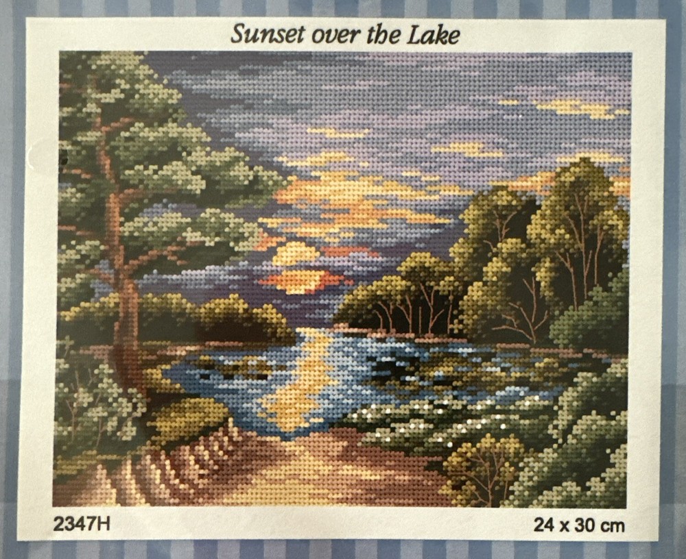 Printed needlepoint  tapestry Canvas Only Orchidea   24x30 cm Sunset