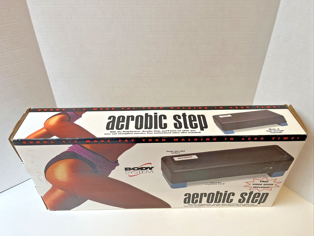Vintage 90s Body Aerobic Step Stepper Workout Exercise plank riser adjustable