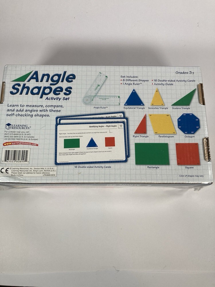 Learning Resources "Angle Shapes Activity Set" Math Geometry Shapes Toy