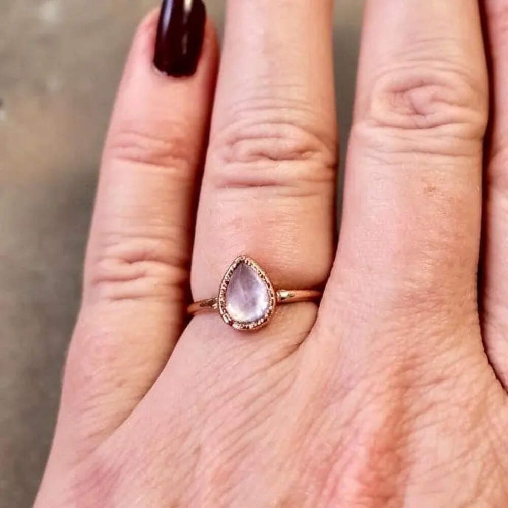 Lavender Amethyst Ring | Electroformed Copper Jewelry