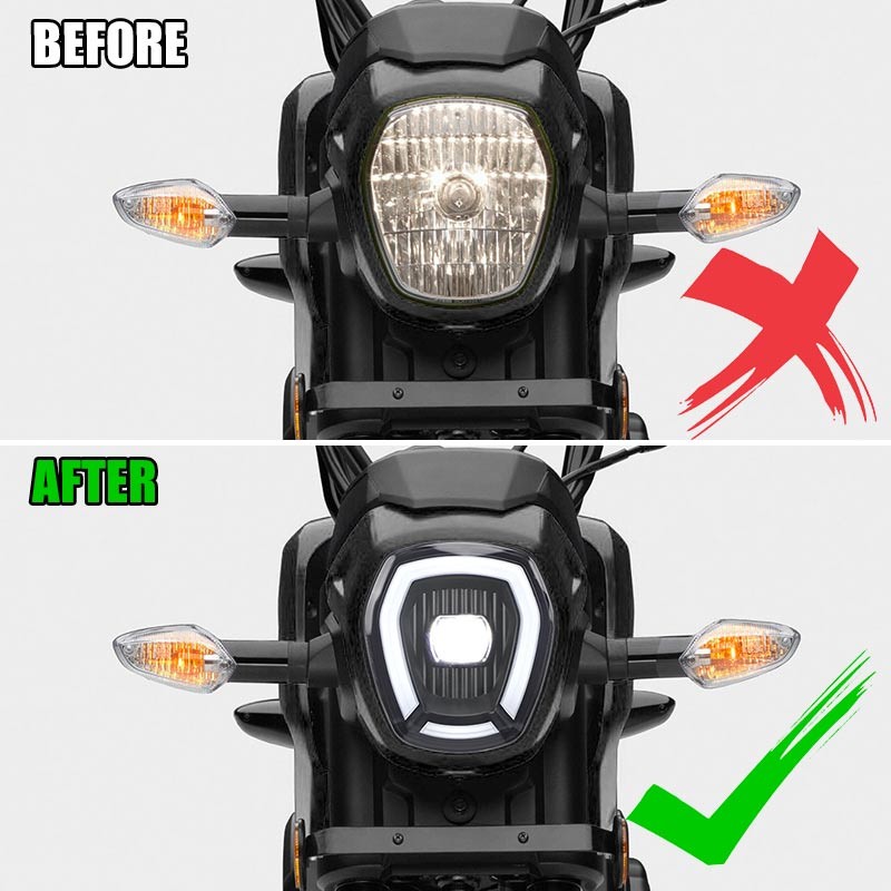 LED Headlight Assembly High Low Beam + DRL Lamp For Honda Navi NVA110B 2016-2021