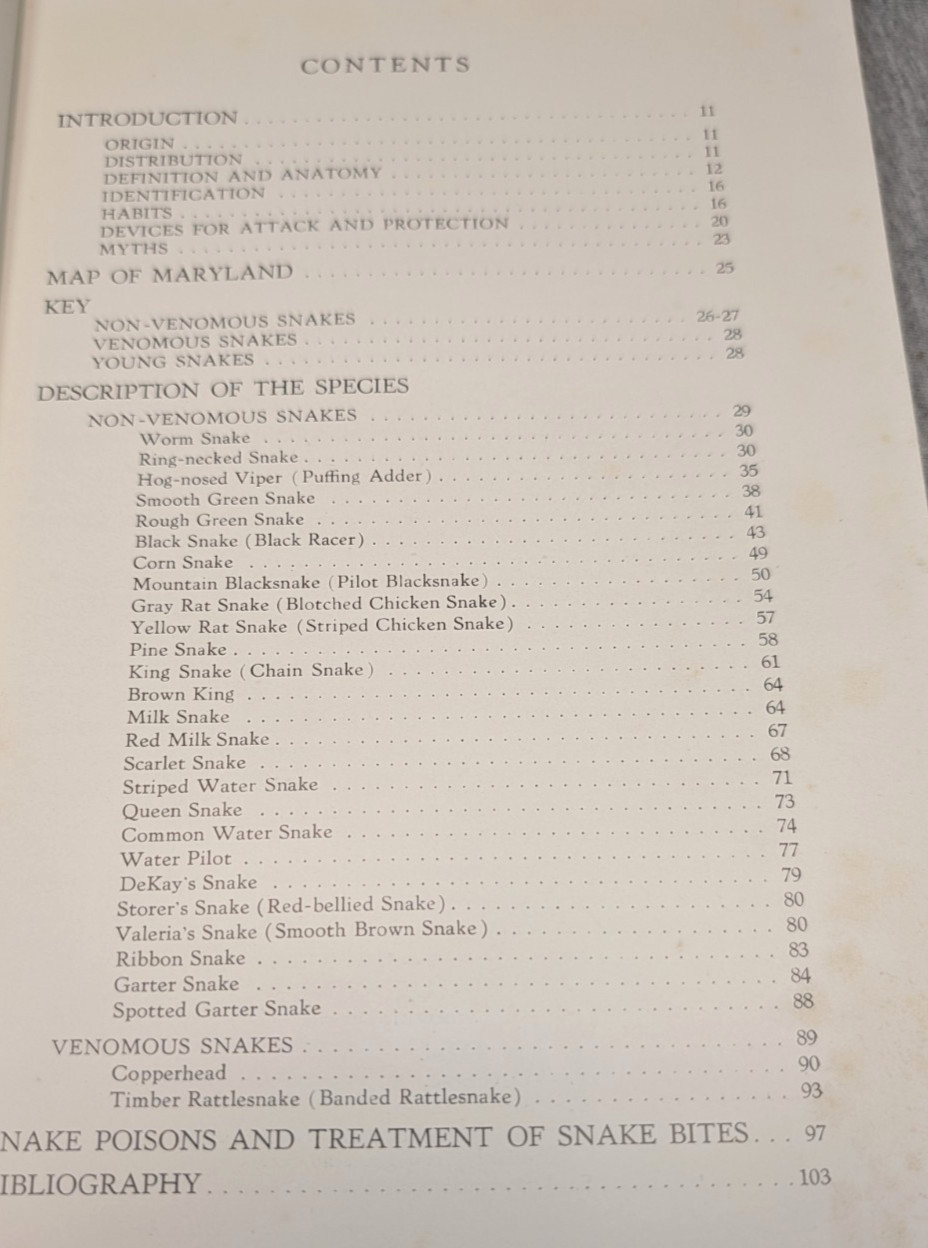 1936 Snakes of Maryland Illustrated Book Howard Kelly Color Plates 1st Edition