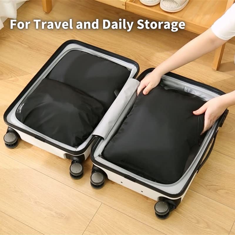Compression Packing Cubes for Suitcases, Luggage 2-Pack Medium, Beige