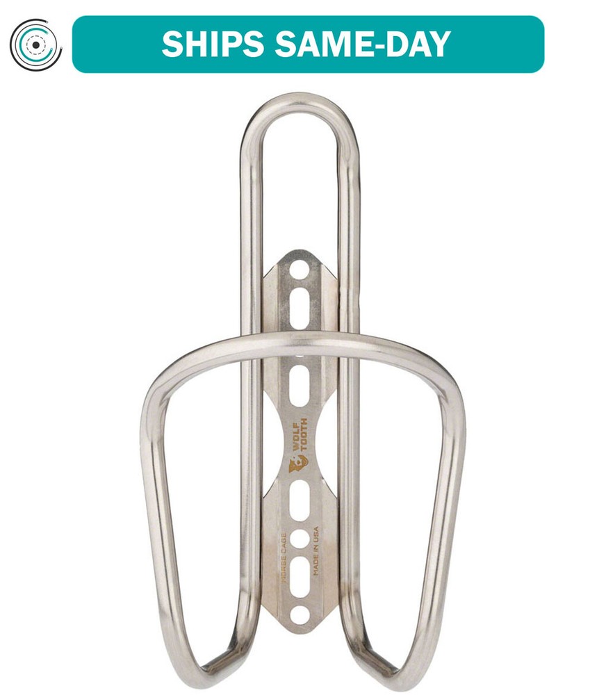 Wolf Tooth Morse Bottle Cage - Stainless Steel, Silver