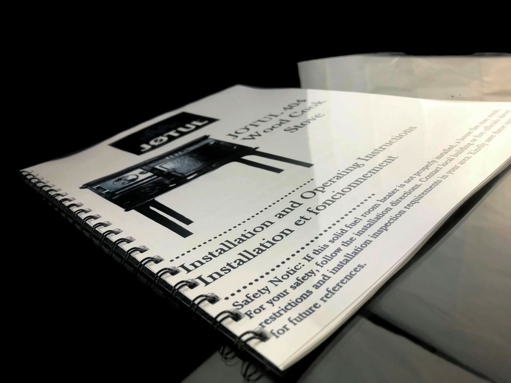 Jotul 404 Wood Stove Owners Manual User Guide maintenance Instructions