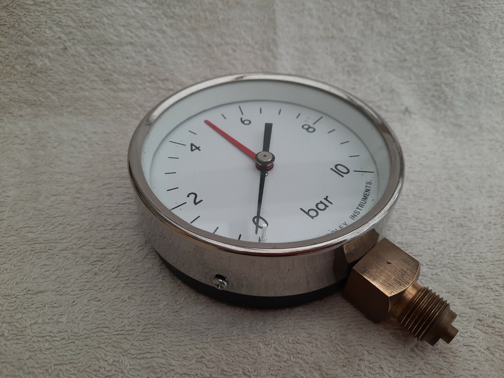 Old Chrome Plated Pressure Gauge