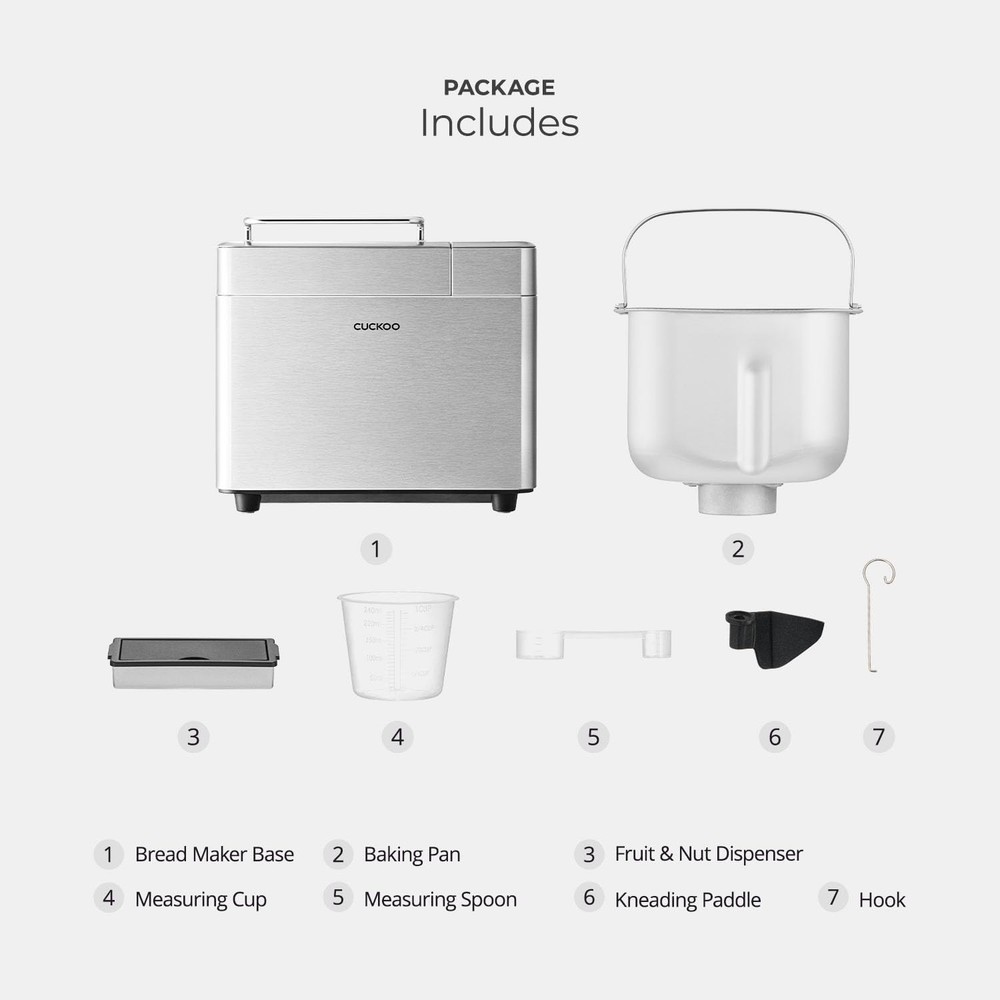 Bread Maker Machine with 15 Menu Options + 3 Crust Colors, 2 lbs Bread Machin...