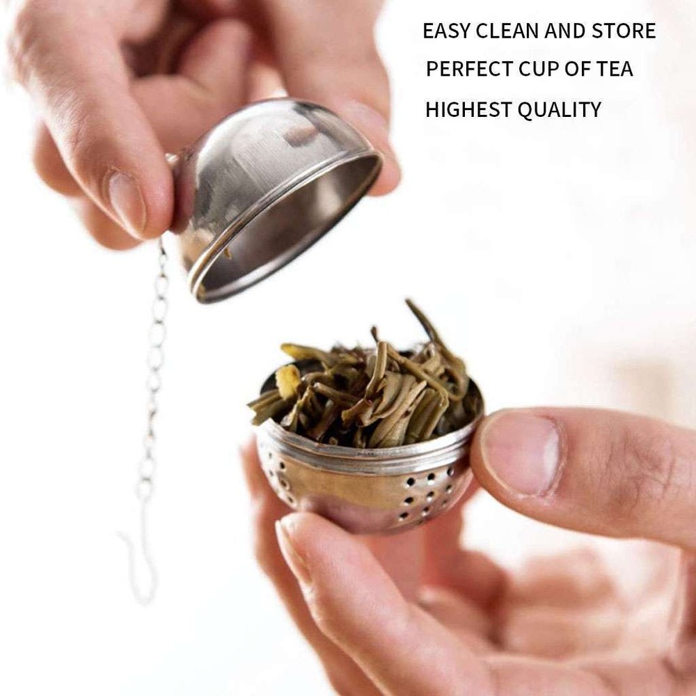 Tea Infuser Ball Mesh Loose Leaf Herb Strainer Stainless Steel Secure Locking