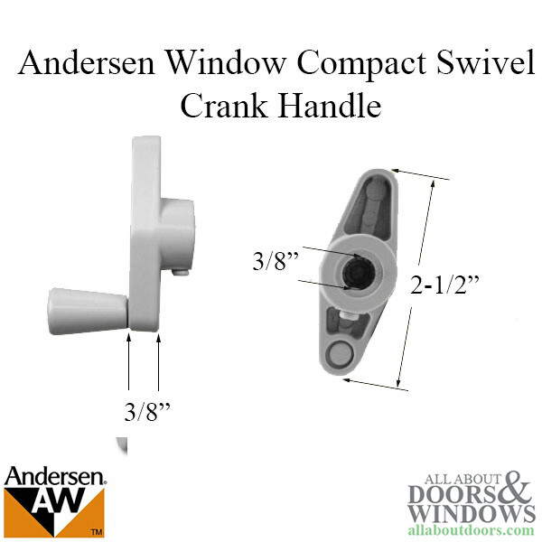 Andersen Window Improved/E-Z Casement Crank/Handle - Compact Operator - White