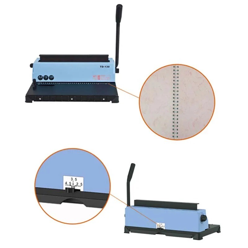 A4 Paper Binder Puncher Machine Binding Machine TD-130 Binding Punching Machine