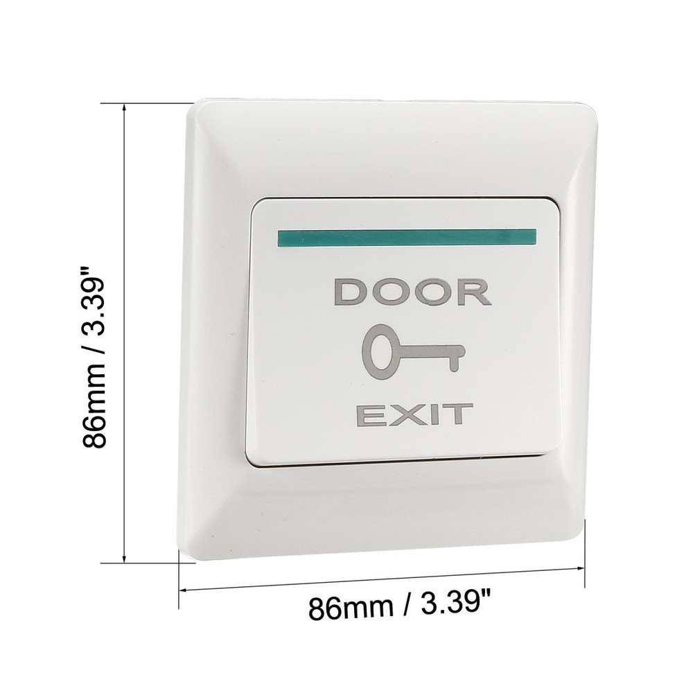 2 x Push to Exit Button Release NO/NC/COM Switch Panel Door Access 36V 3A White