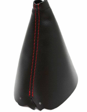 Red Stitch Automatic Shift Boot Real Leather For 84-89 Chevrolet Corvette C4