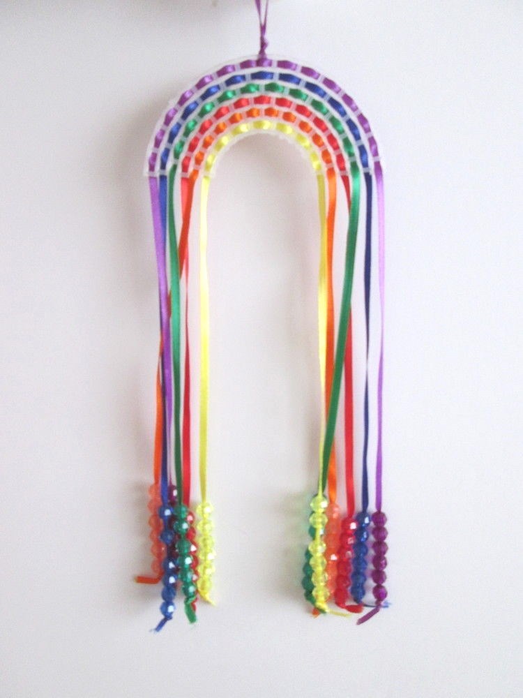 Single Small HANDCRAFTED RAINBOW MOBILE, Rainbow Colors
