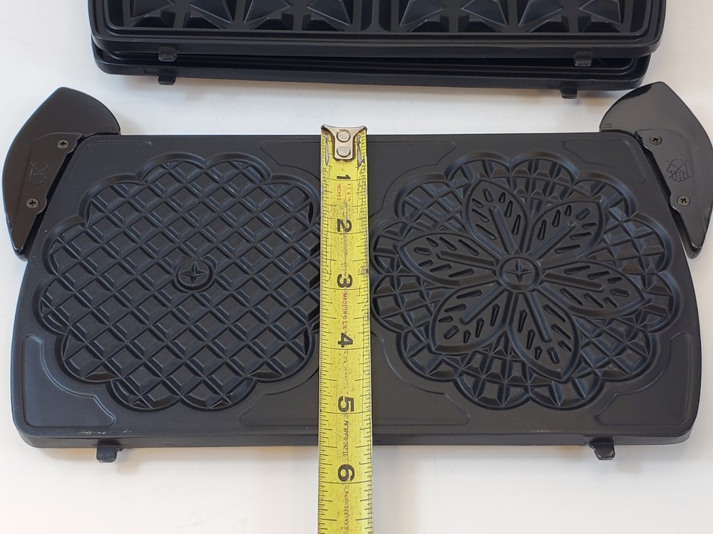 VillaWare InterBake3 Multi Baker 4-Square Replacement OEM Pizzelle Iron Plates