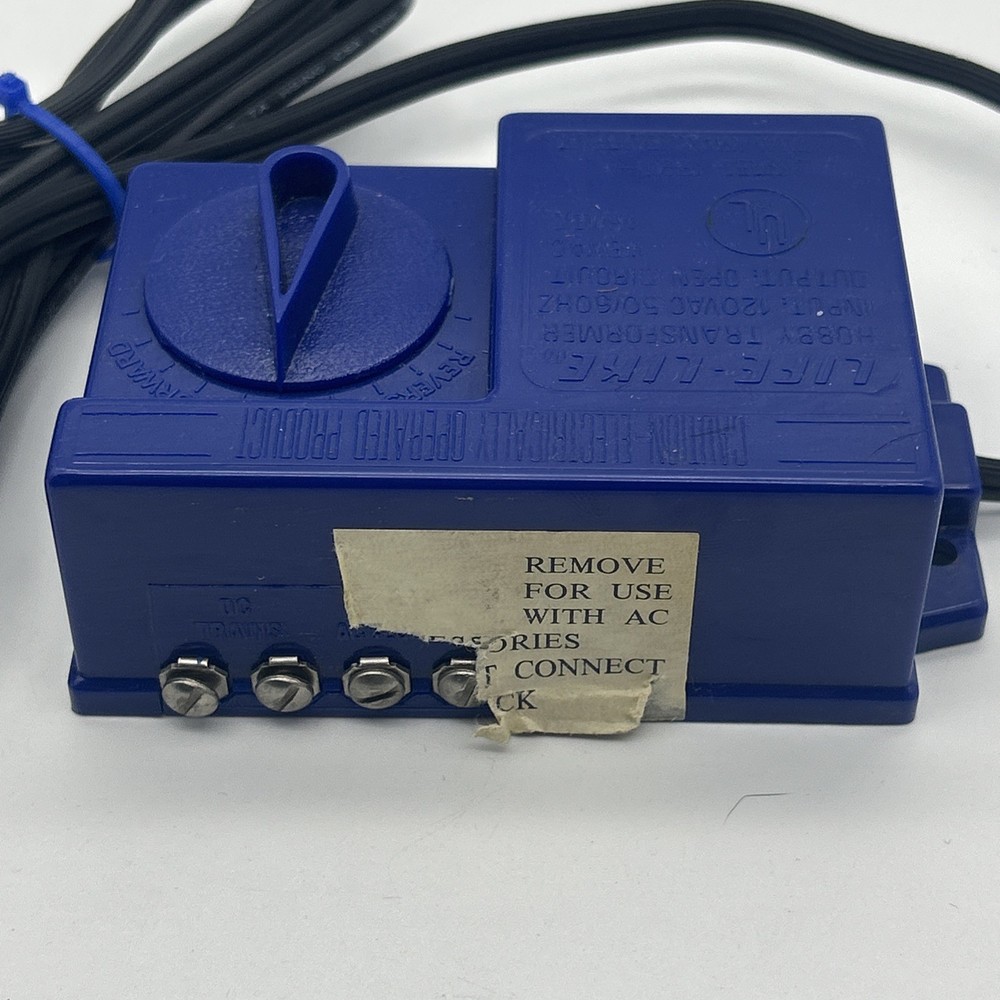 Life-Like Blue Model Train Hobby Transformer Reverse Off Forward 120 Volt OEM