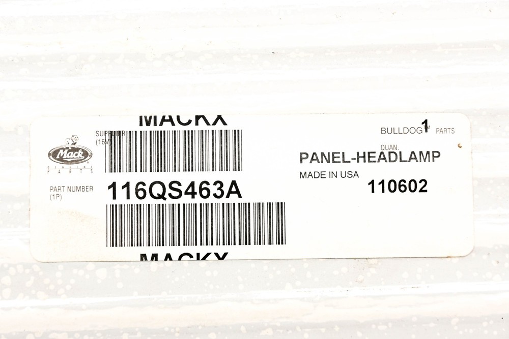Mack 116QS463A Headlight Panel NOS