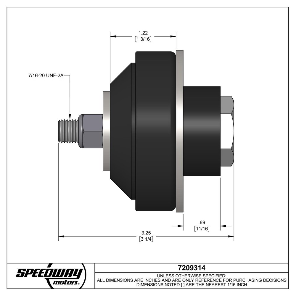 Universal Bolt-Through Rubber Engine/Motor Mount Cushion Kit, Speedway