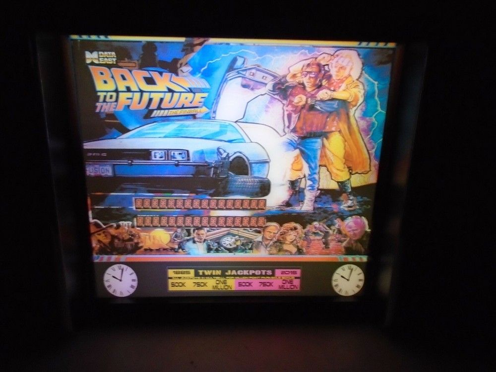 Back To The Future Data East Pinball Head LED Display light box