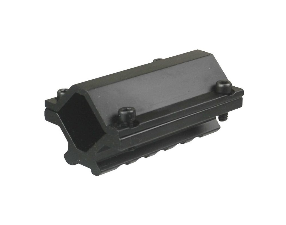 Large Type Universal Single-rail Barrel Mount, 5 Slots, Aluminum Anodized Black