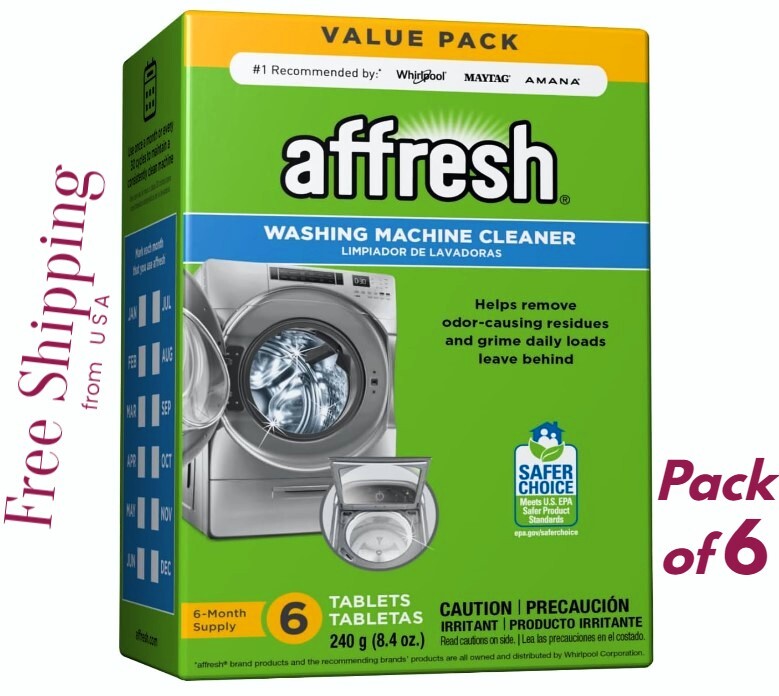 Washing Machine Cleaner Tablets Affresh Sparkling Cleans Deep Inside Washers -HE