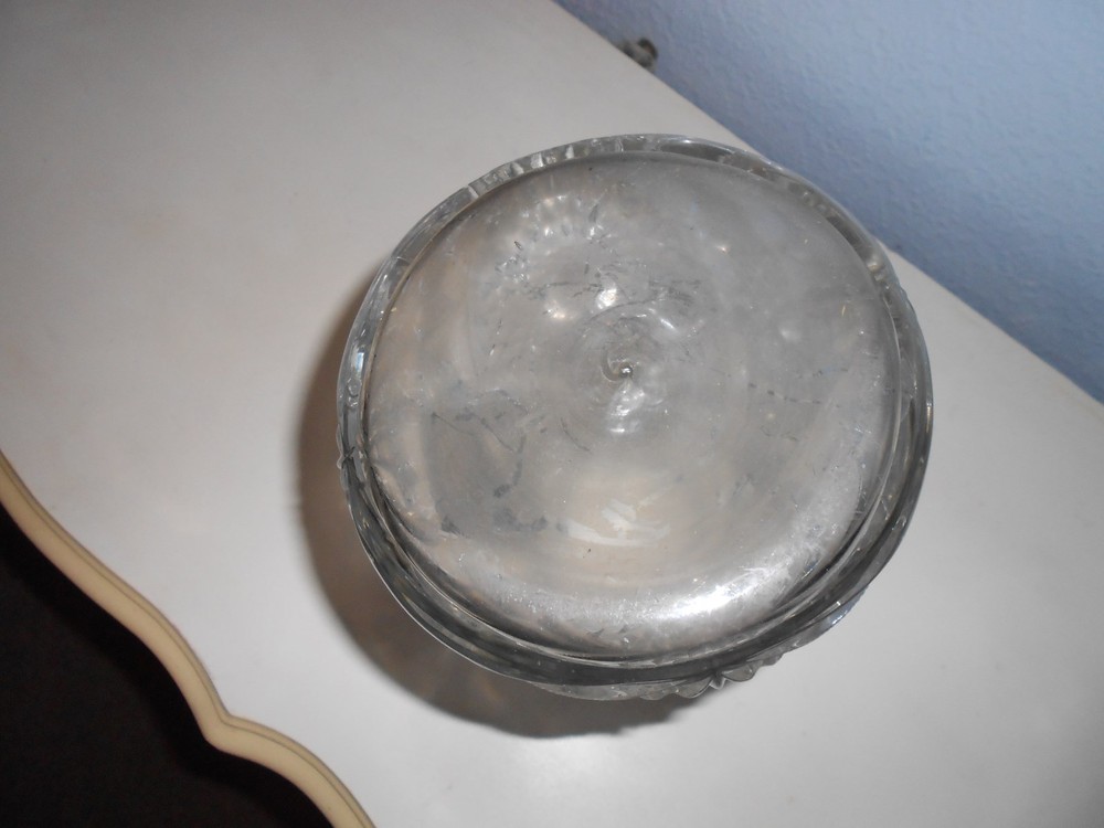 Pressed Cut Glass 10" Pitcher