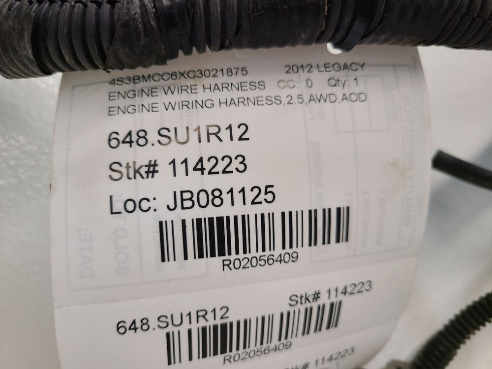 2010 2011 2012 2013 2014 SUBARU LEGACY Engine Wire Harness