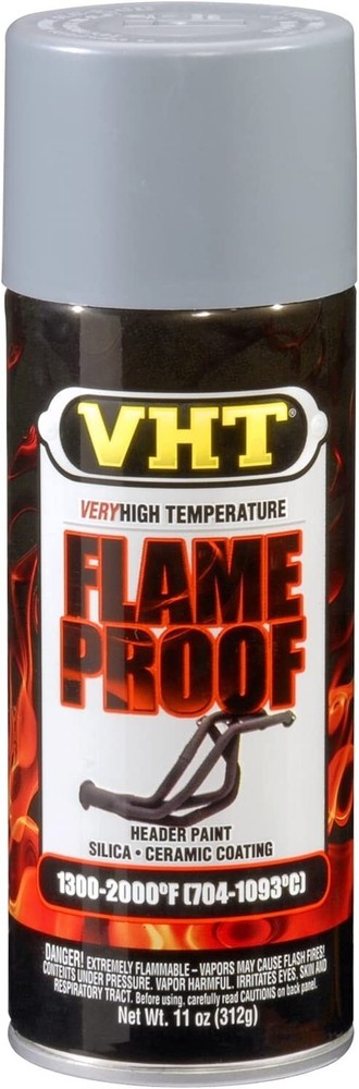 VHT SP100 3 PACK Flat Gray Primer FlameProof Header Paint Coating 11 oz.