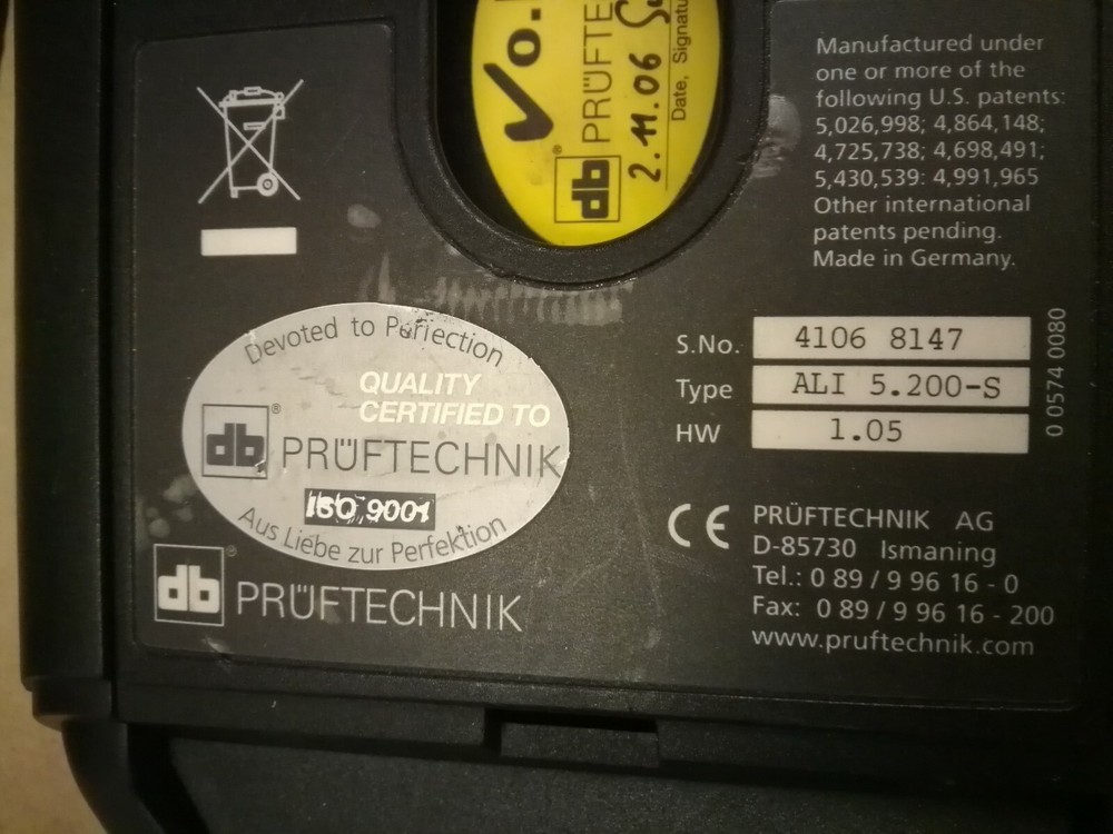Pruftechnik Optalign Plus Model ALI 5.200-S HW 1.05 Alignment Tester.