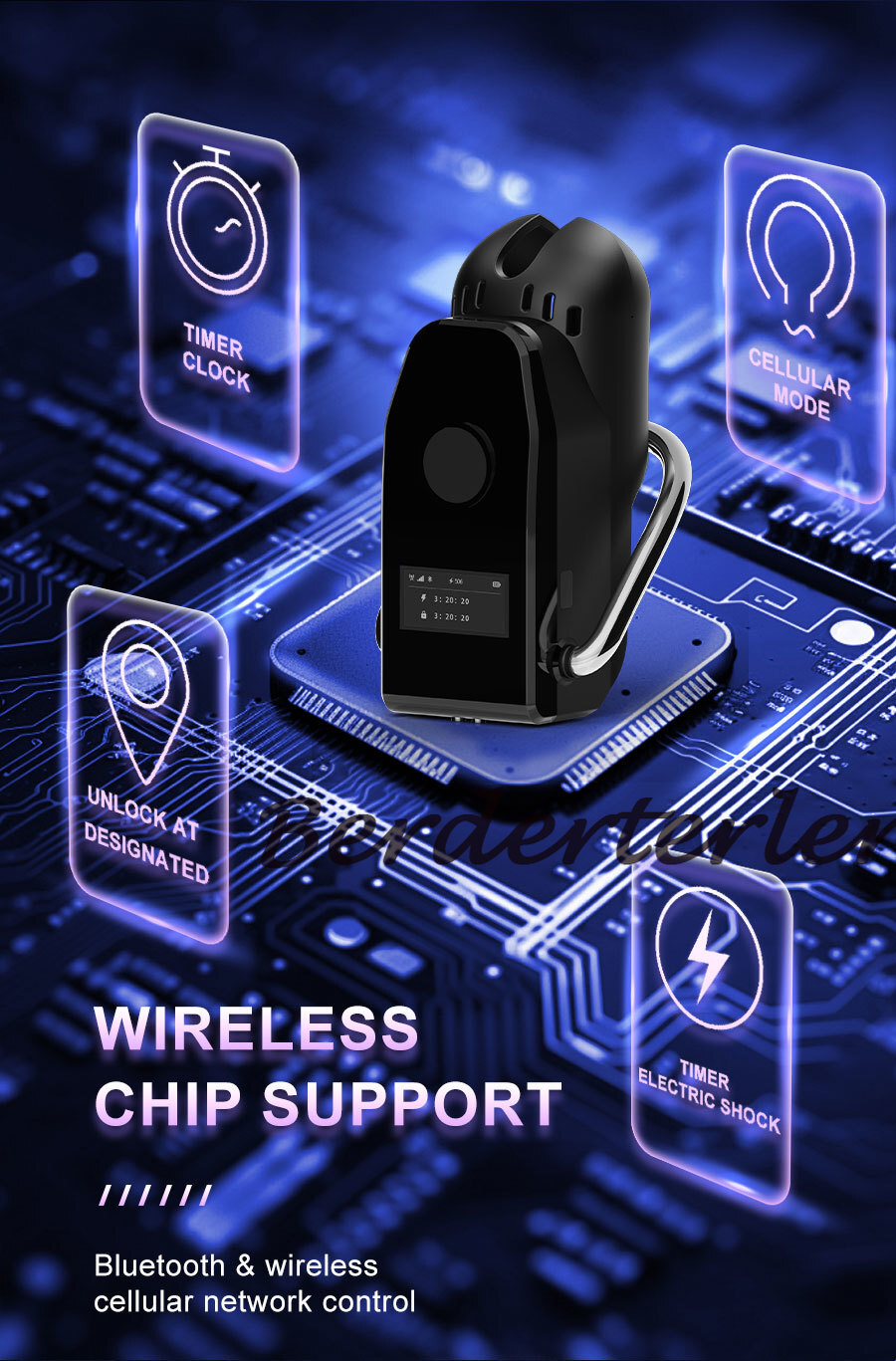 New QIUI Upgraded Cellmate 3 Cage APP Remote Control Shock Cage Chastity Belt