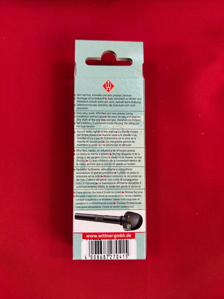 100% Authentic Wittner Violin Peg Set 8.6 MM Size