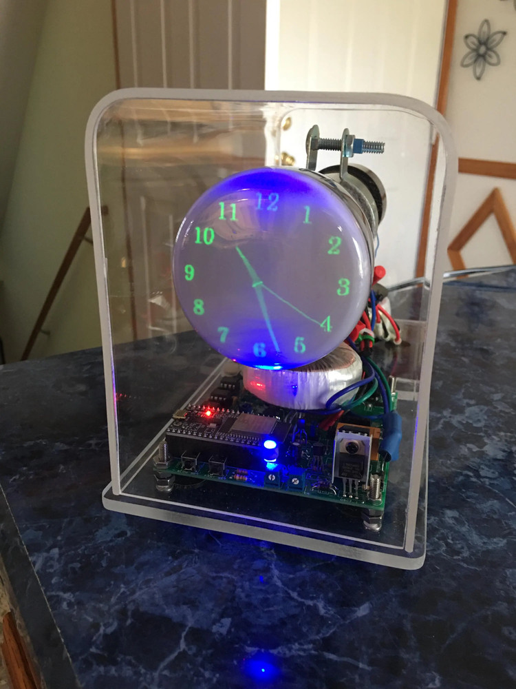 Mini Oscilloscope Clock 3BP1 CRT Cathode ray tube analog vector
