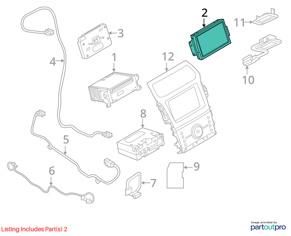 2016 Ford Explorer OEM 8 Screen Display - Used, Reprogramming Required