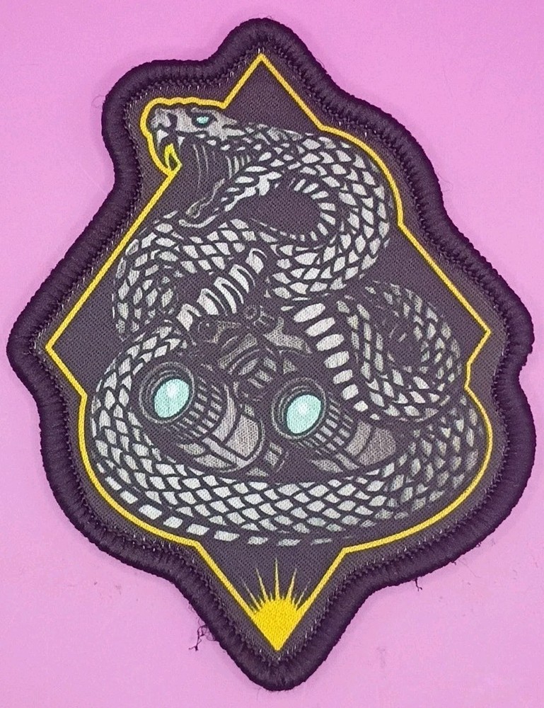 Tactical Rattlesnake Goggles Patch - Screen Printed Hook & Loop - Brand New