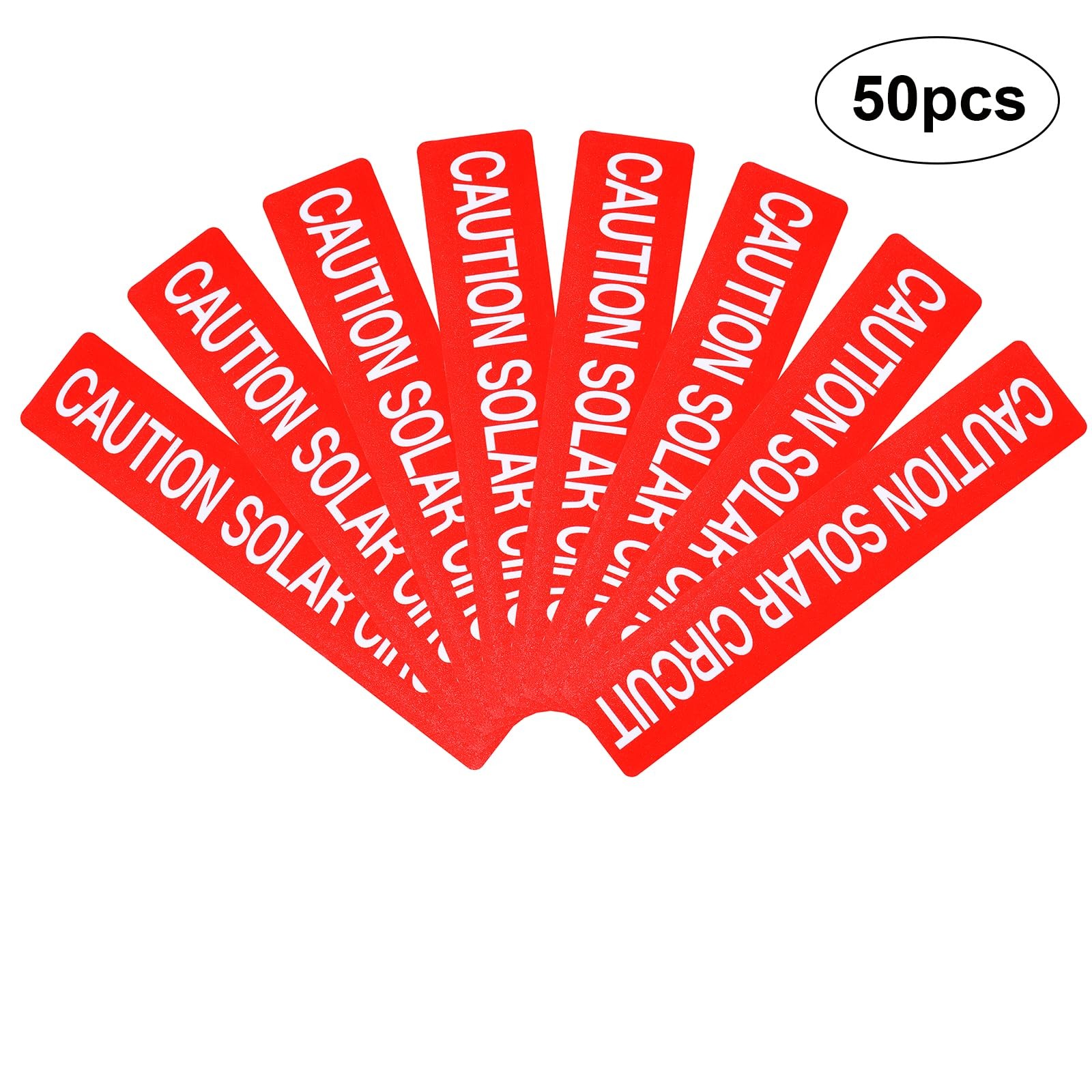 50 PCS PV Solar Safety Warning Labels, Caution Solar Circuit Stickers