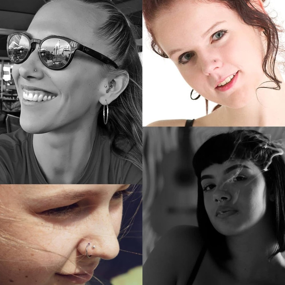 Complete 24-Pcs Nose Piercing Gun Kit with Sterilized Tools - Beginner Friendly