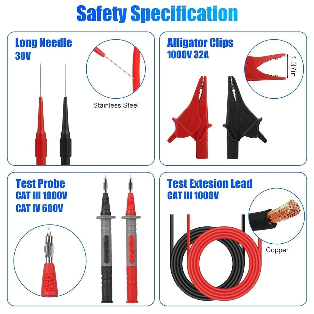 Digital Electrical Multimeter Tools - 25PCS