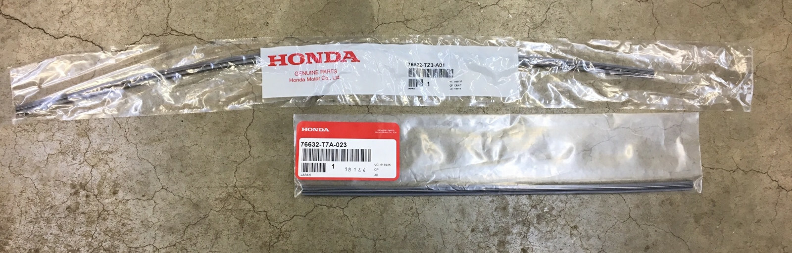 Genuine OEM Honda Accord 4dr Wiper Insert Pair Front 2018 - 2022 Inserts Set