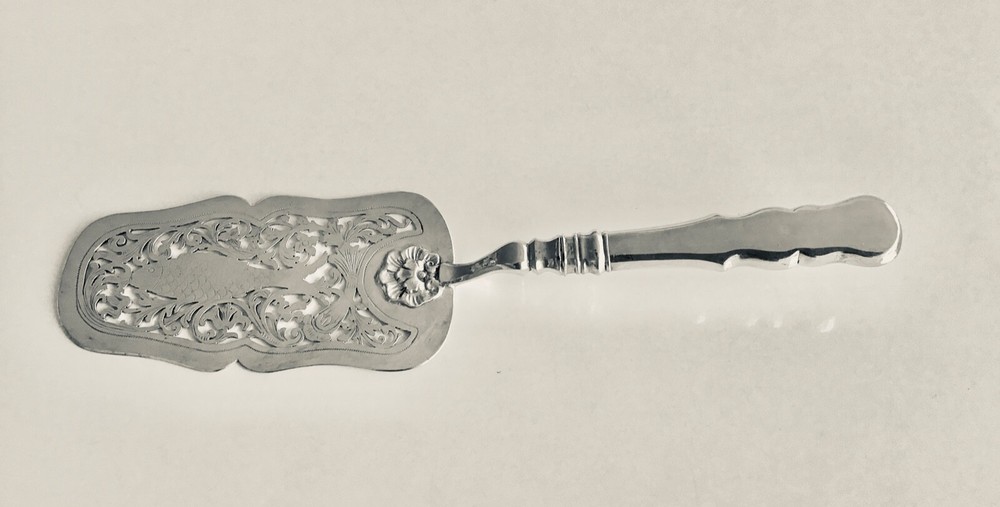 Austro Hungarian 1857 Solid 12 silver fish 🐟 Serving Piece