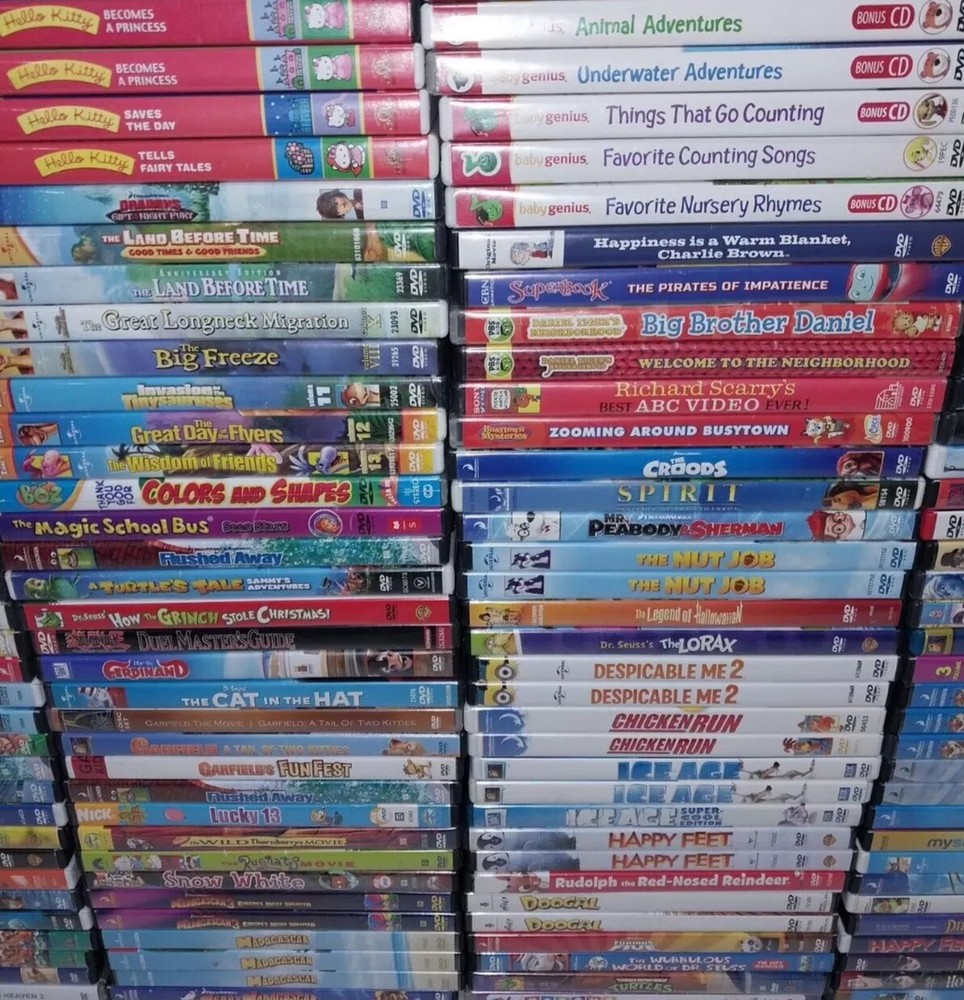 LOT 175 EMPTY DVD CASES w/ ARTWORK SLEEVES + INSERTS, GOOD CONDITION, (NO DISCS)