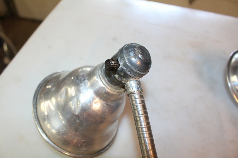 Steam Punk DOUBLE Gooseneck Lamp assembly,WORKING