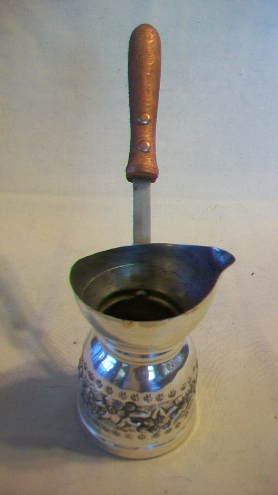 Vintage Silverplated Pourer / Cup with Wood Handle
