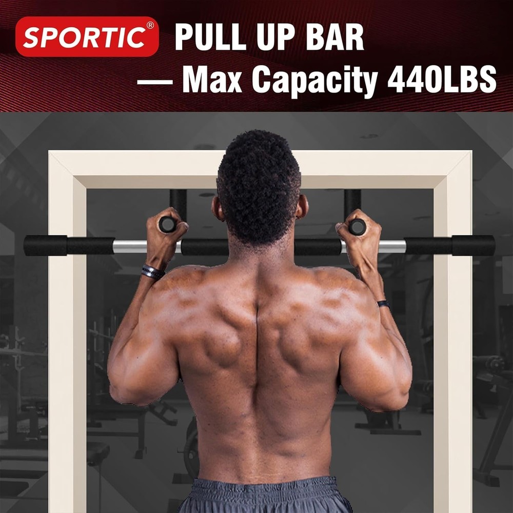 DOORWAY CHIN UP BAR PULL UP BAR SIT UP MULTI-FUNCTION HOME GYM
