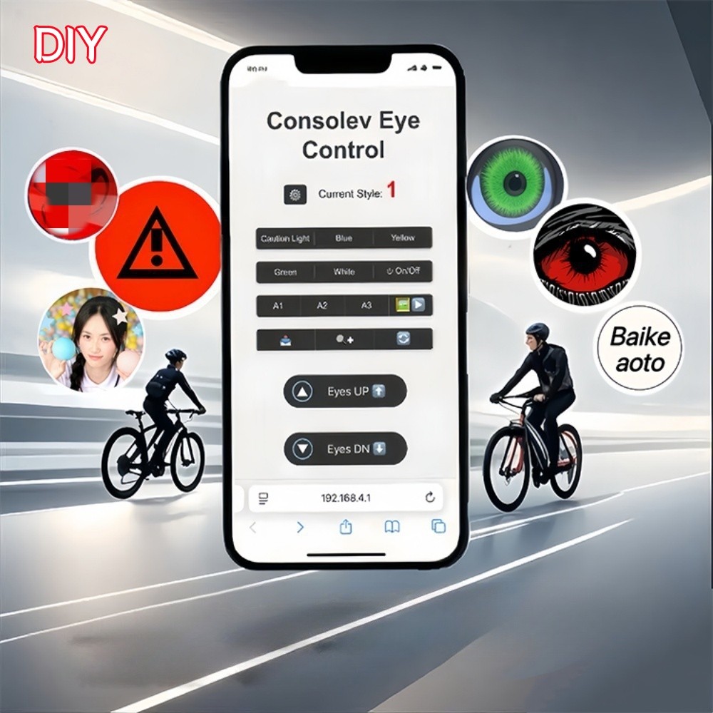 LED Bicycle Bike Devil's Eye Dynamic Lights Tail light USB Recharge Programmable