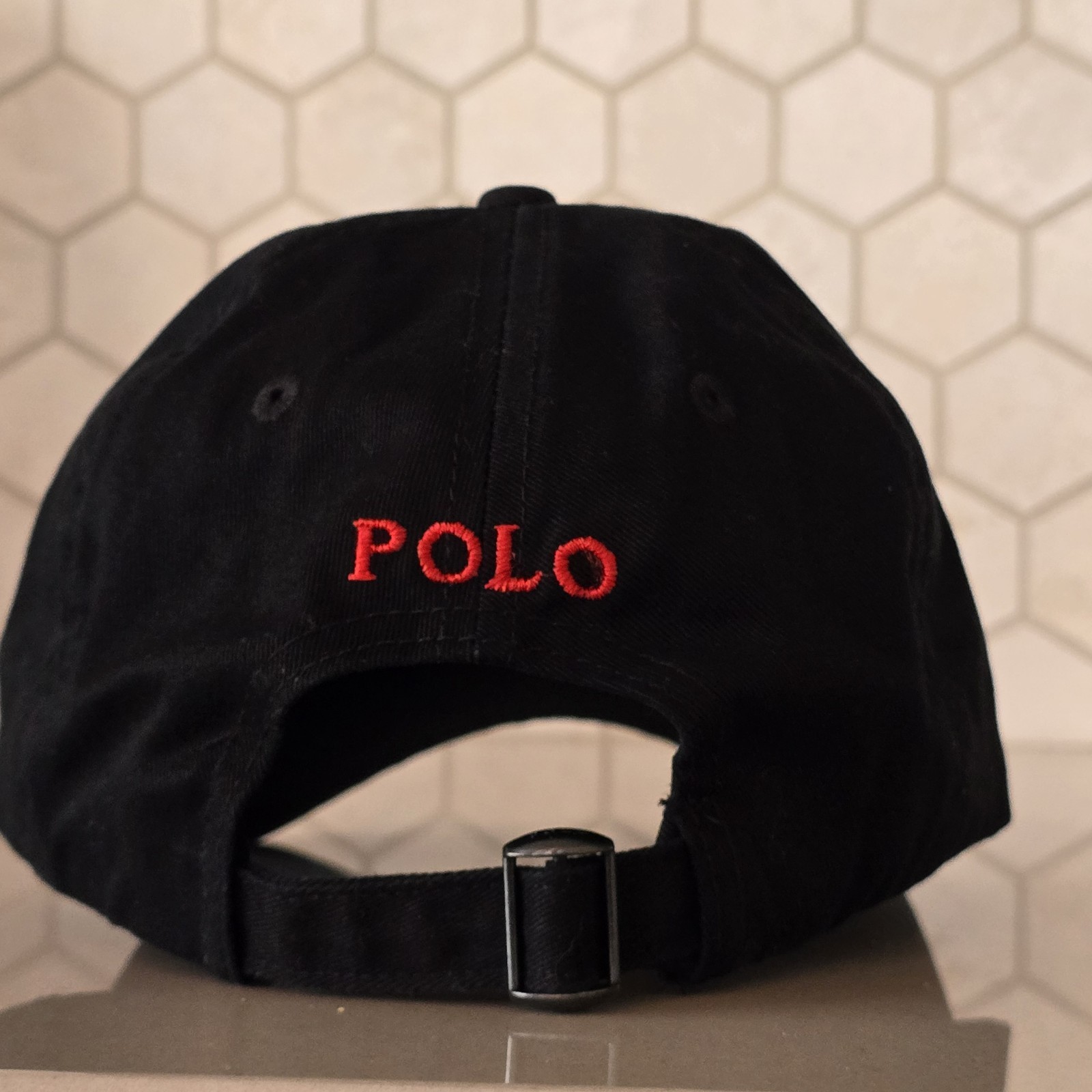 Polo Ralph Lauren Men's OS Cotton Chino Adjustable Baseball Cap Black Brown Pony